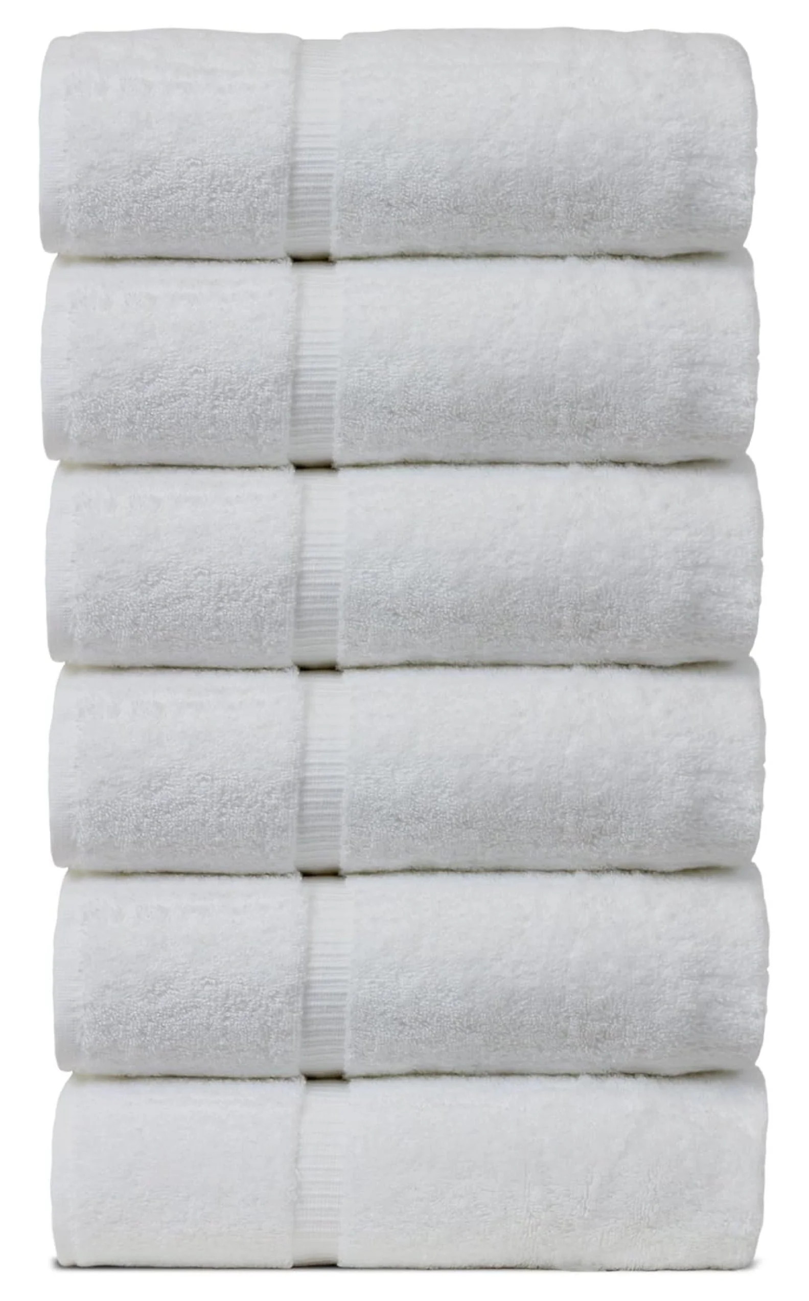 Luxury Hotel & Spa Towel 100% Genuine Turkish Cotton Hand Towels - White - Dobby Border - Set of ... | Walmart (US)