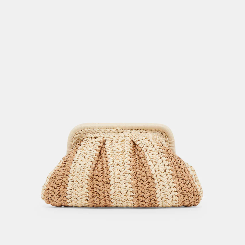HYDRA CLUTCH NATURAL RAFFIA | DolceVita.com