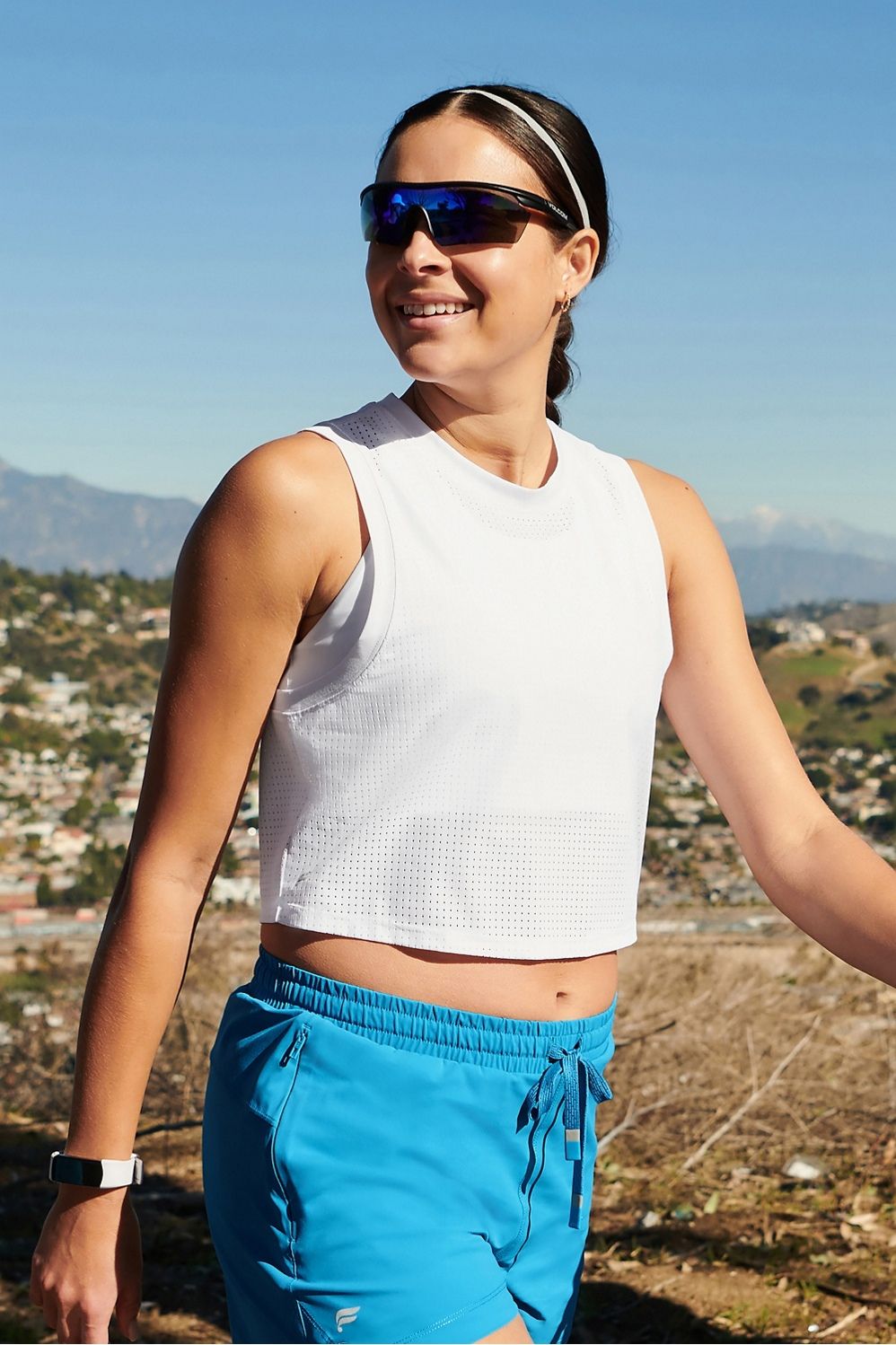 Perforated Mesh Boxy Tank | Fabletics - North America
