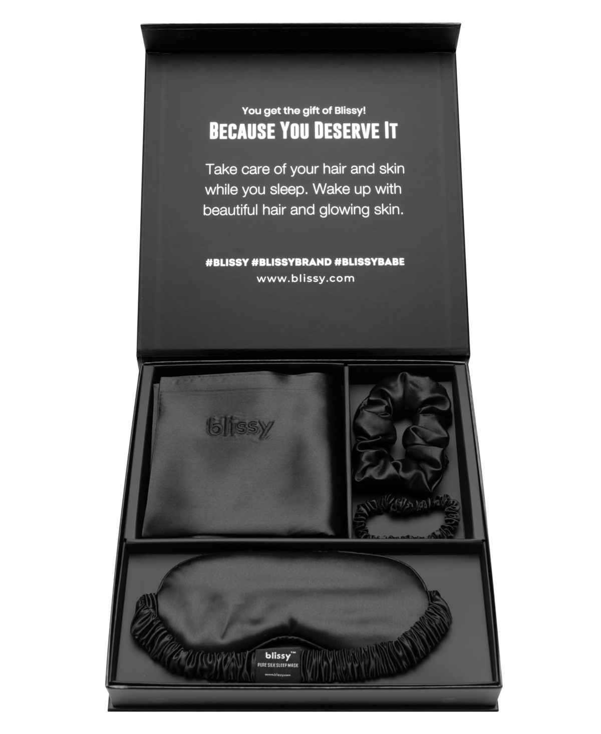 Blissy Pure Silk Dream 4-Pc. Set, Queen - Black | Macy's