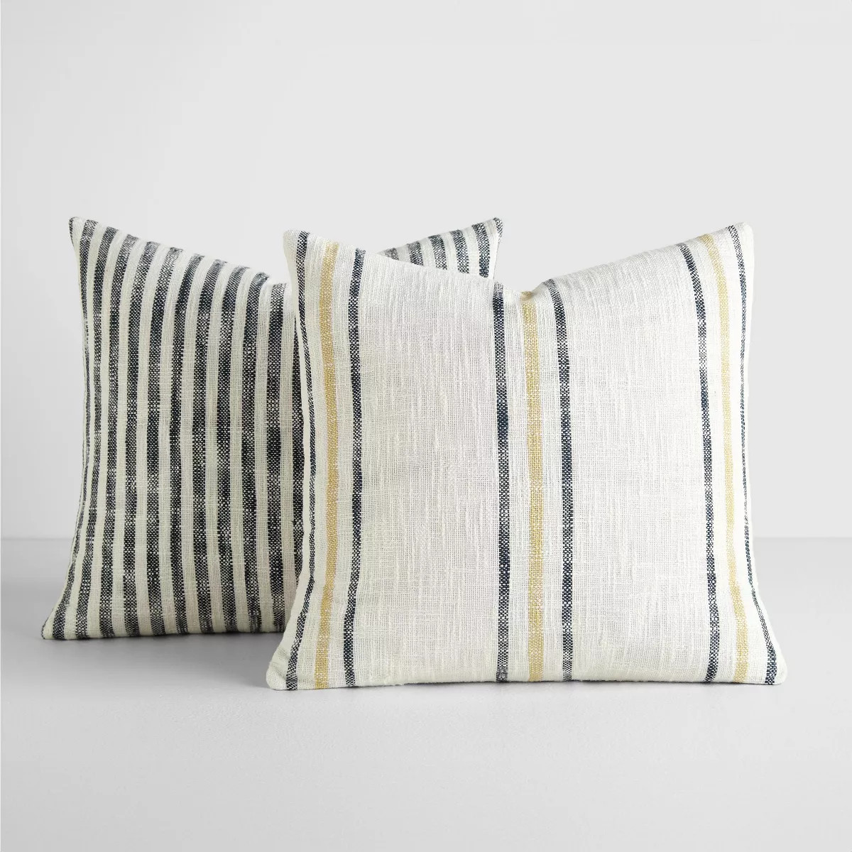2-Pack Yarn-Dyed Patterns Mustard Throw Pillows - Becky Cameron, Mustard Yarn-Dyed Bengal Stripe ... | Target