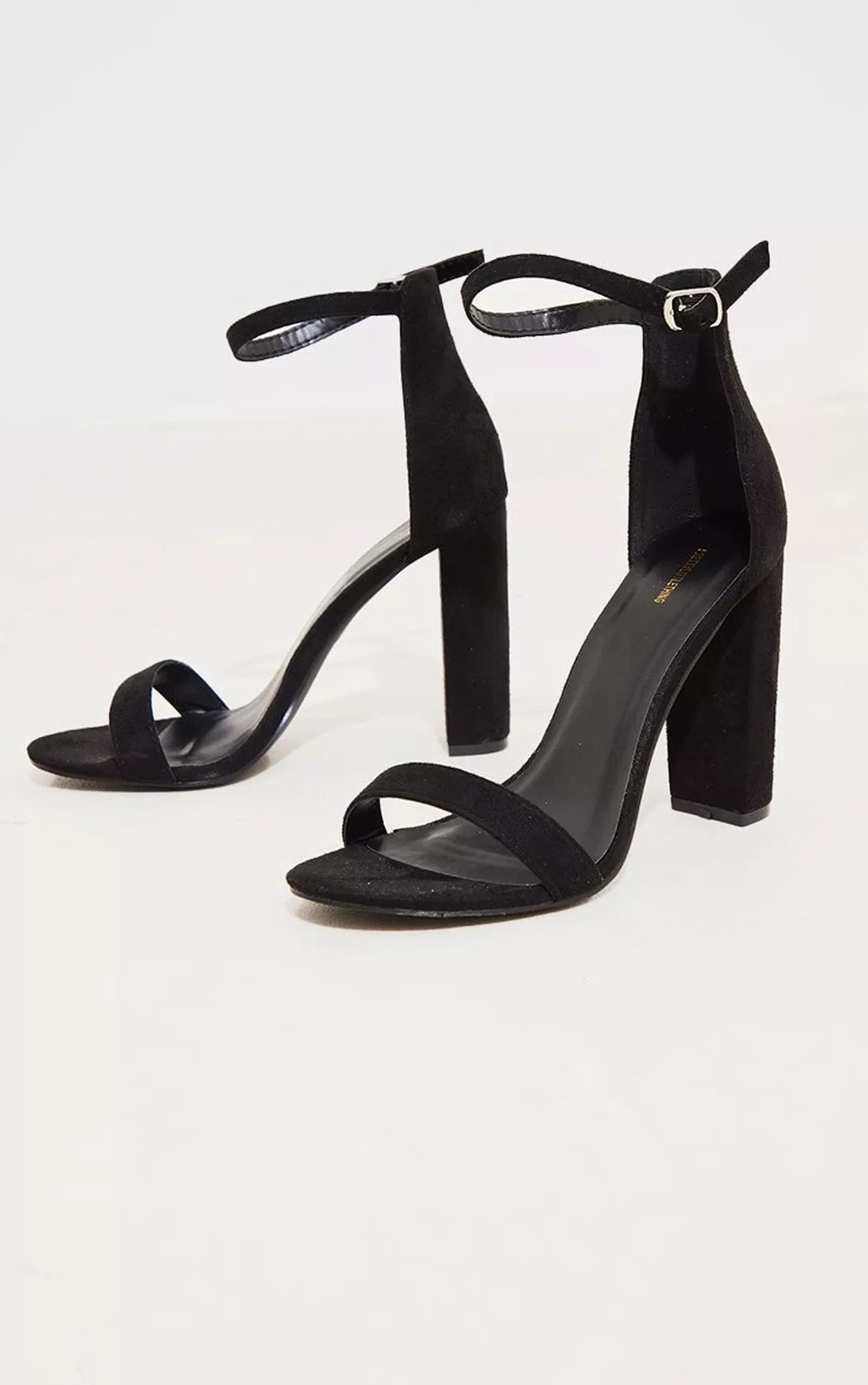 Black Wide Fit Block Heeled Sandals | NastyGal UK