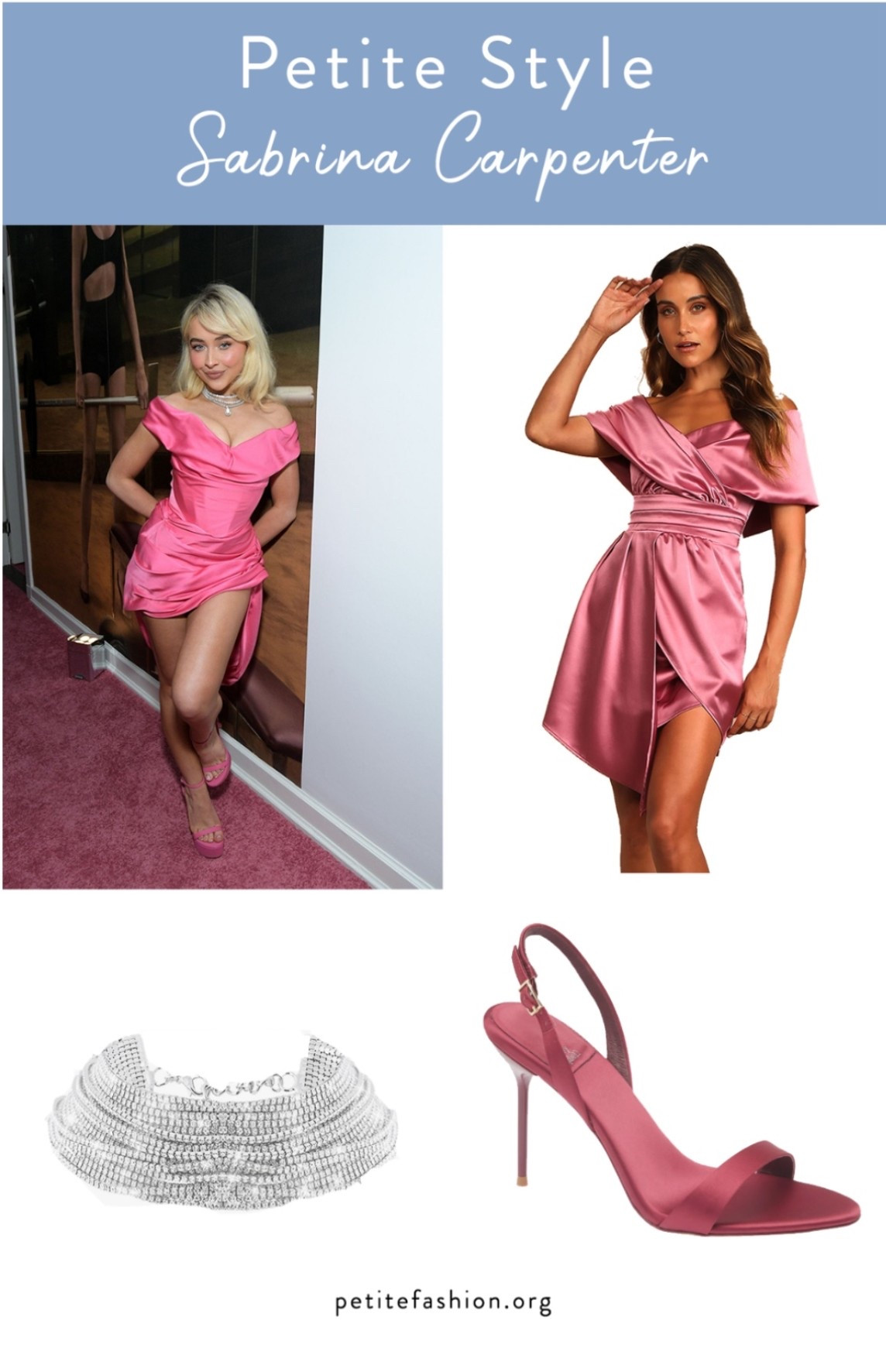 Get Sabrina Carpenter's petite style.

Sabrina frequently opts for mini skirts and dresses, a strategic choice that elongates her legs and creates the illusion of height. By showcasing more of her legs, these shorter hemlines prevent her frame from being overwhelmed by fabric.​

To recreate her look, choose A-line mini skirts or dresses in solid colors or subtle patterns. If wearing a skirt, pair it with fitted tops to maintain balance and avoid overwhelming your petite frame.​ For dresses, a slit can make your legs look even longer. Lastly, pairing them with nude heels or pointed-toe shoes can also help extend the leg line.

#LTKStyleTip #LTKPetite #LTKParties