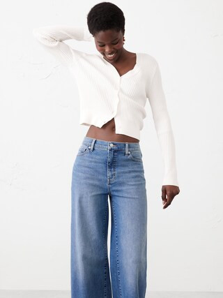 Wide-Leg  High-Rise Jean | Banana Republic Factory
