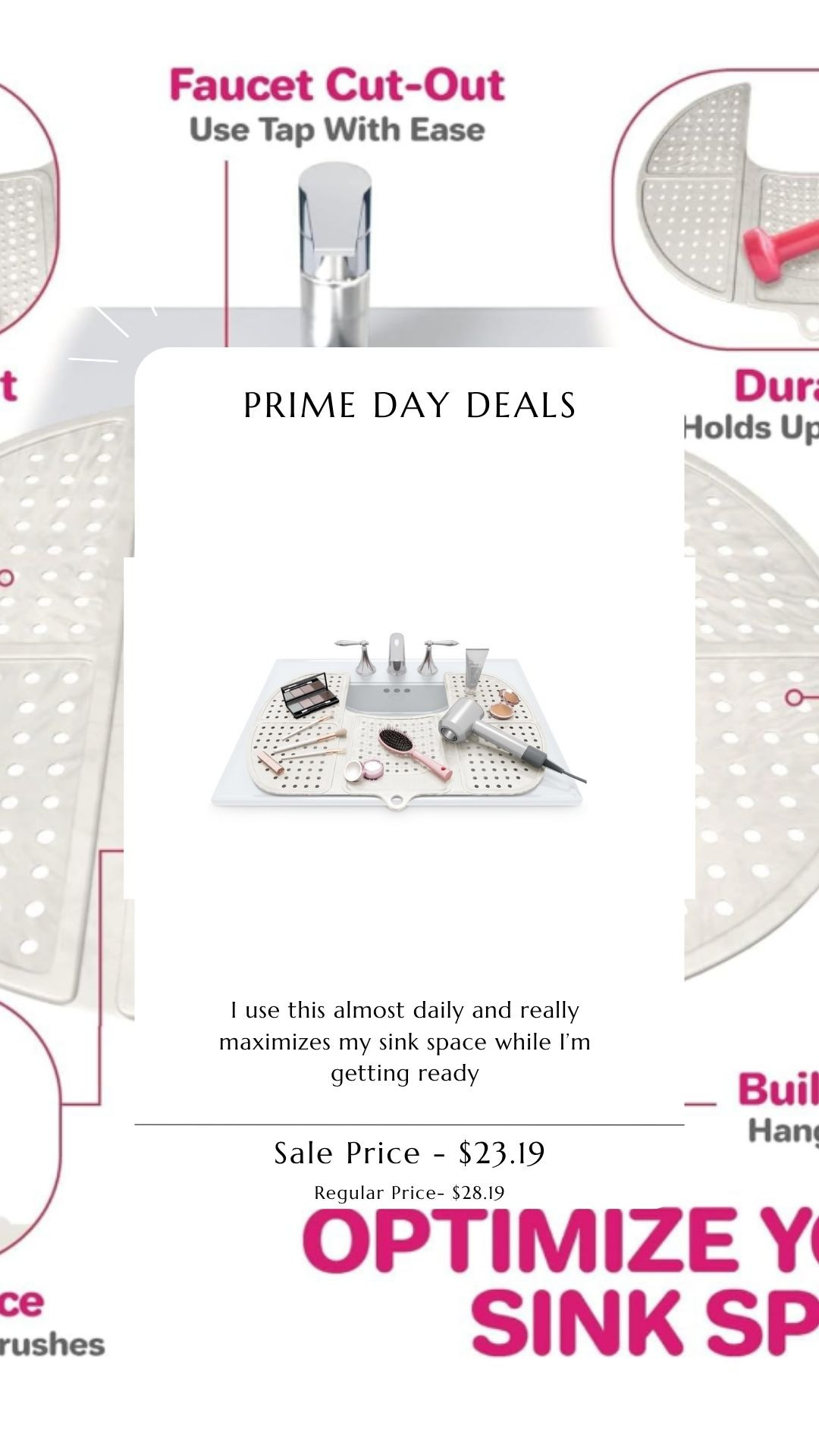 Amazon Prime deal. Amazon Prime Beauty Deal. bathroom sink shelf. 

 

#LTKHome #LTKFindsUnder50 #LTKBeauty