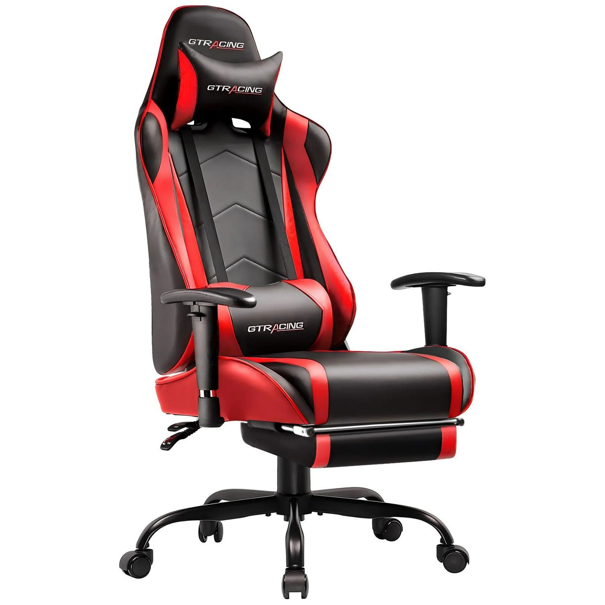 GTRACING Gaming Chair, Ergonomic Office Desk Chair with Lumbar Support, PU Leather, Footrest & Ad... | Walmart (US)