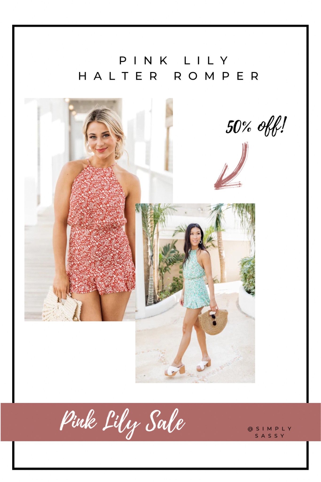 Pink Lily sale  #pinklily #spring #ltkspringsale #summer #ltkseasonal #pinklilyfaves #romper #floral 

#LTKcurves #LTKSeasonal #LTKunder50