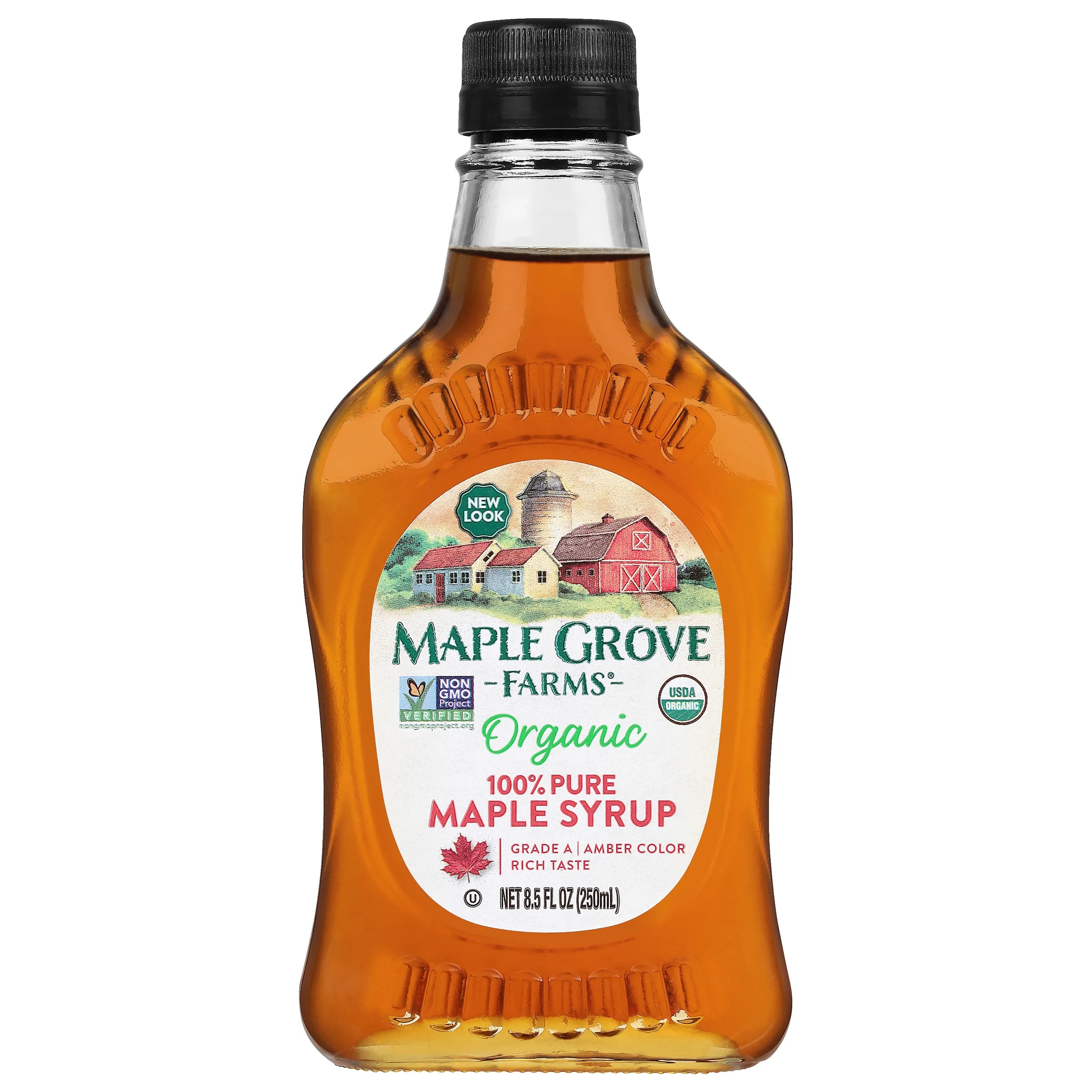Maple Grove Farms® Organic 100% Pure Maple Syrup, Pour Glass Bottle, 8.5 fl oz - Walmart.com | Walmart (US)