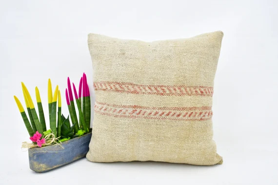 Kilim Pillow, Sofa Pillow, Home Decor Pillow, Bedroom Pillow,  22x22 Hemp Kilim Pillow,  22x22 Pi... | Etsy (CAD)