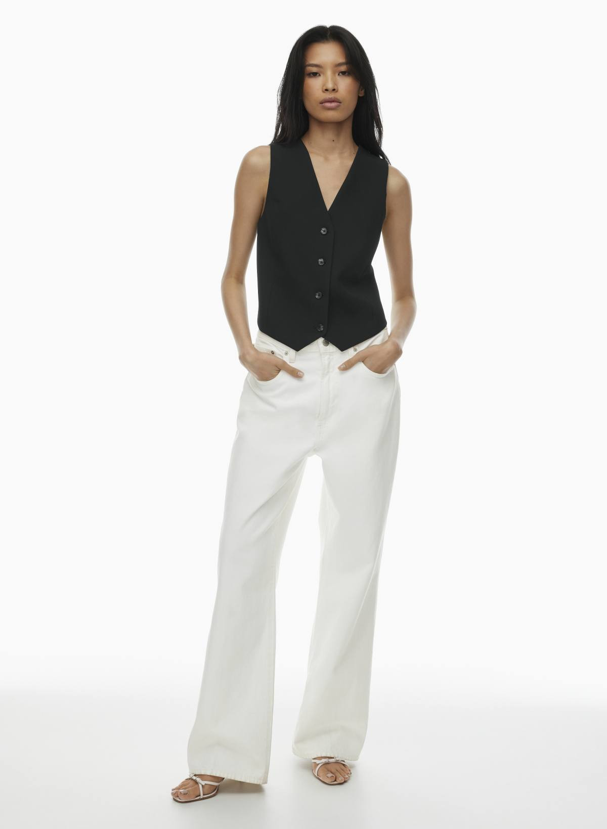 Wilfred Women's Pesci Vest in Black size 00 | Aritzia