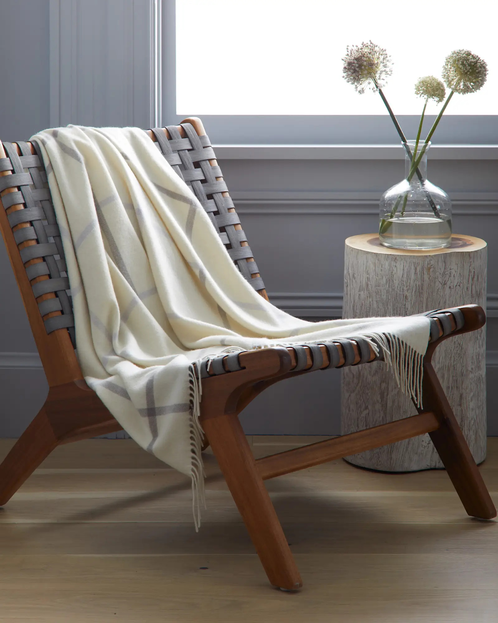 Mongolian Cashmere Plaid Throw | Quince