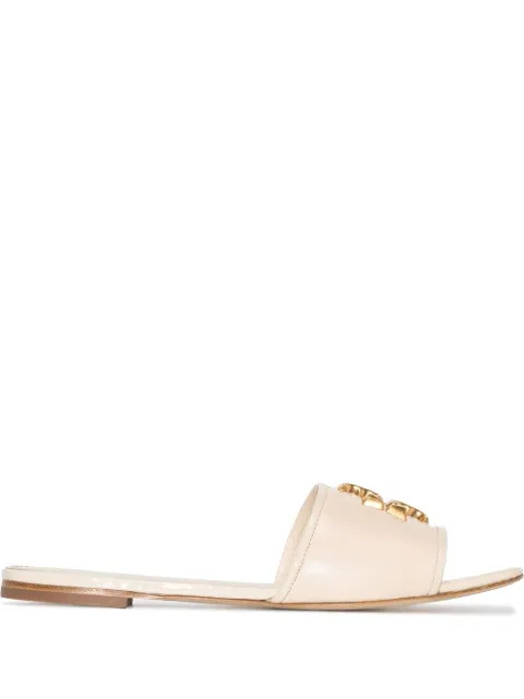 Eleanor logo-plaque open-toe sandals | Farfetch (RoW)