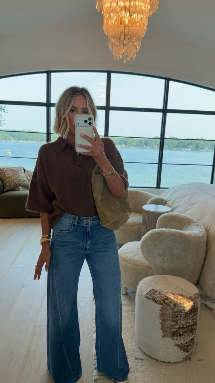 New favorite sweater tee and mules .. and best selling denim restocked! 🔥🔥🔥