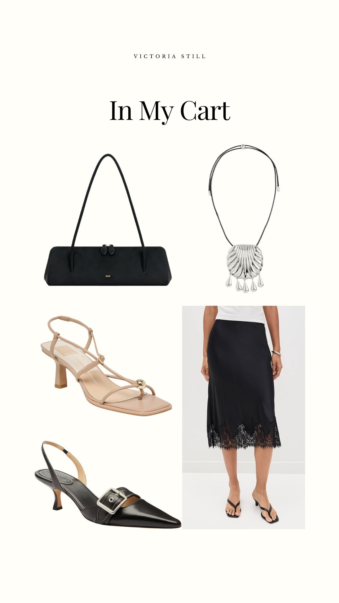 Silver Statement Necklace - MIDI Skirt - Kitten Heels

#LTKootd #LTKWorkwear