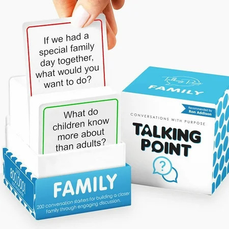 Talking Point 200 Family Conversation Cards - Put Down The Phones & Connect with Family - Get to Know Each Other Better with Meaningful Talk | Walmart (US)