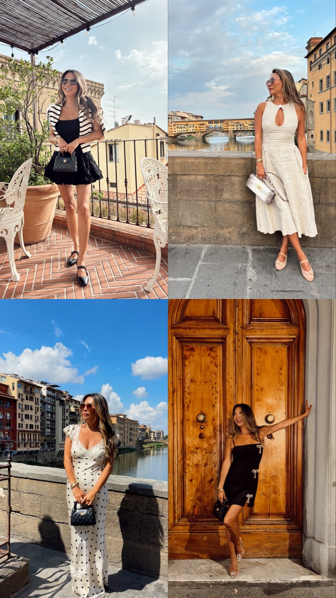 What I wore in Italy Europe trip. MIDI linen dress, black dress, Ootn, polka dot dress. Size small in all. Shoes Amazon 

#LTKStyleTip #LTKTravel