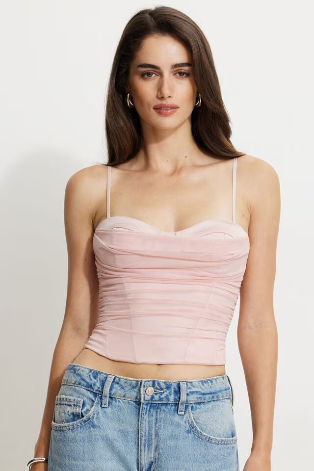 Draped Corset Top | Dynamite Clothing