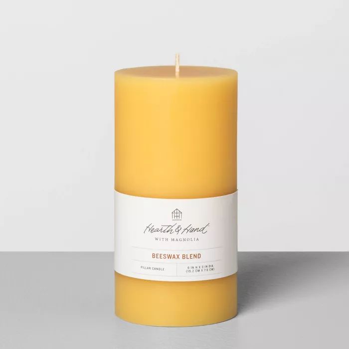Beeswax Blend Pillar Candle - Hearth & Hand™ with Magnolia | Target