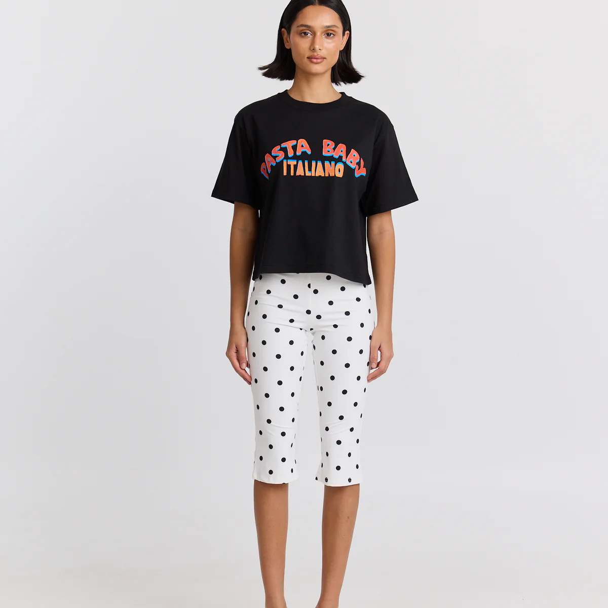 Pasta Baby Boxy Crop Tee | Maku the Label