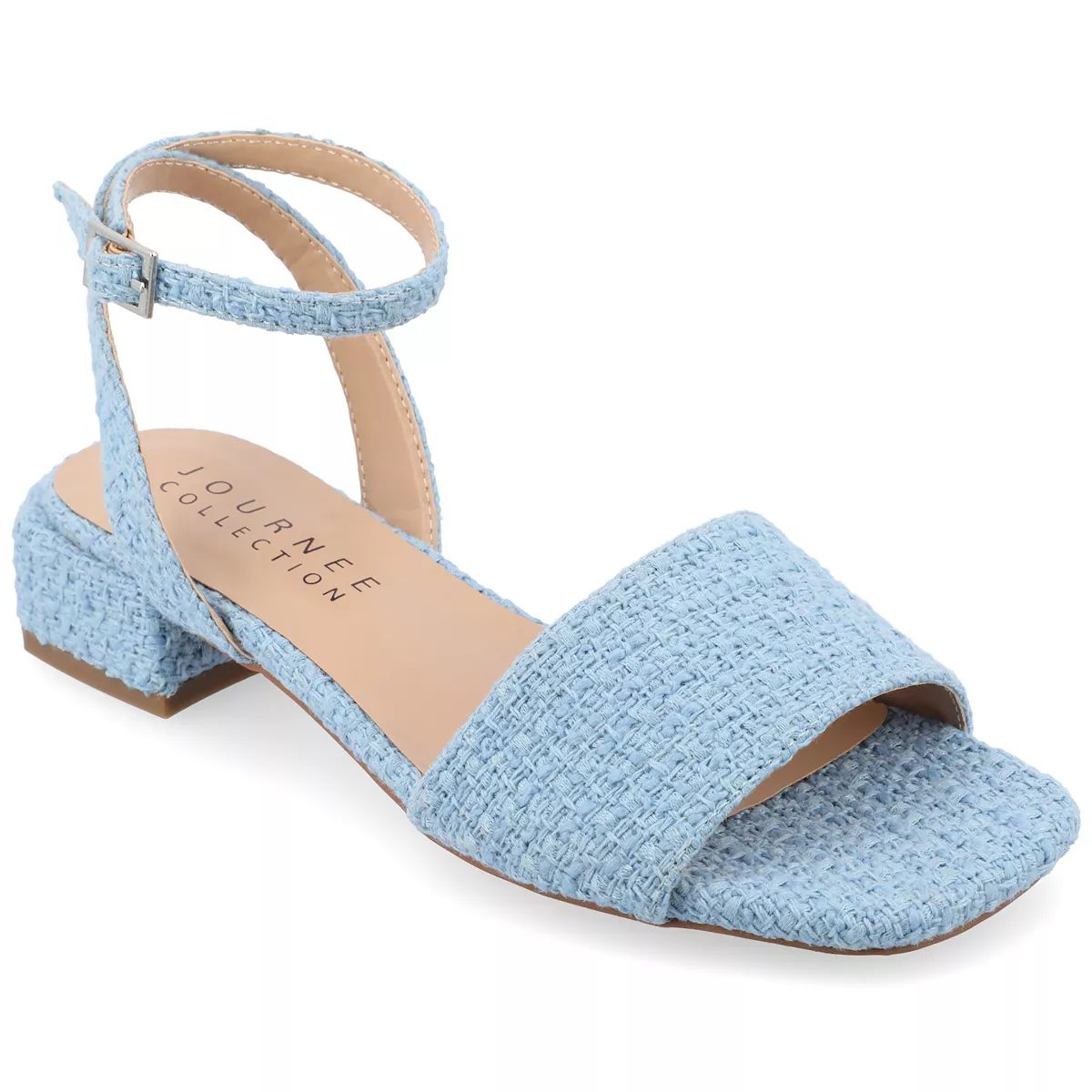 Journee Collection Adleey Women's Tru Comfort Foam Tweed Low Block Heel Sandals | Kohl's