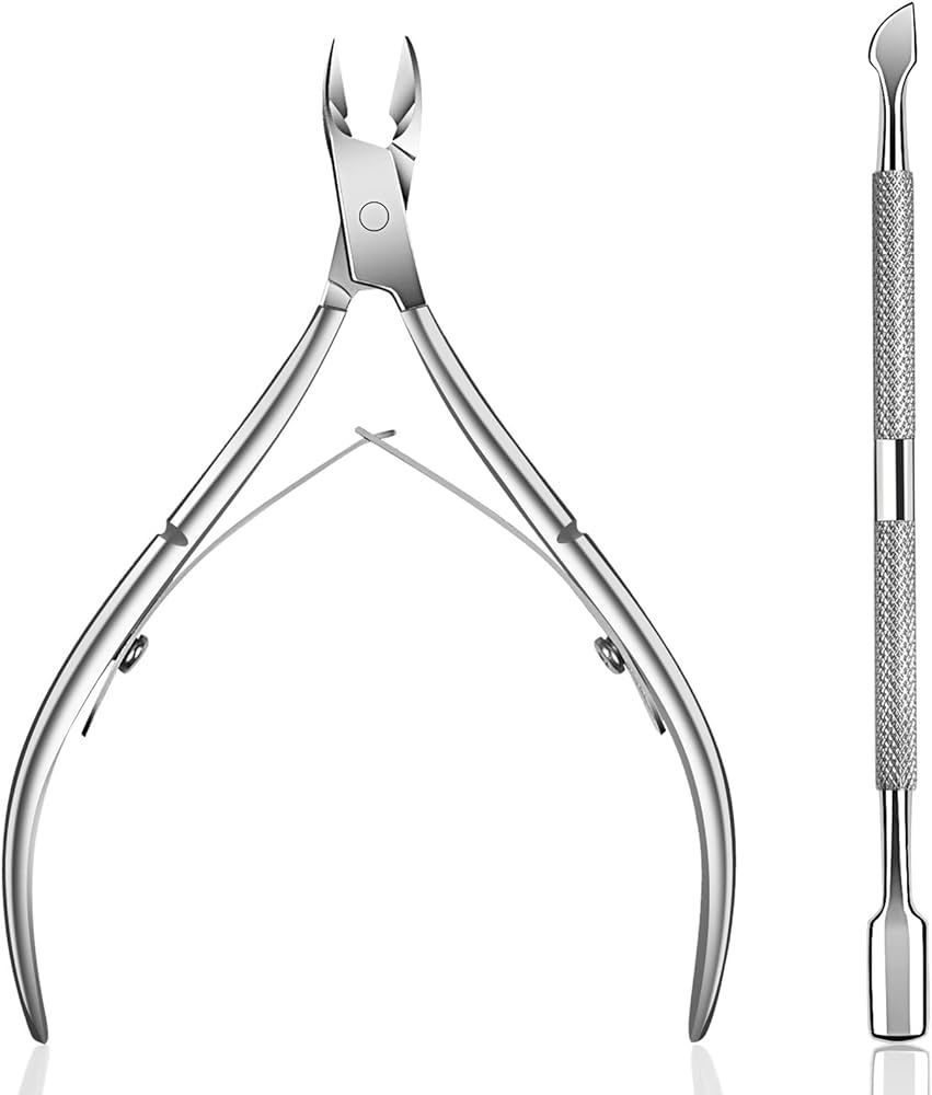 Ejiubas Cuticle Pusher Cuticle Nipper Stainless Steel Cuticle Trimmer Cuticle Remover Tool Set fo... | Amazon (US)