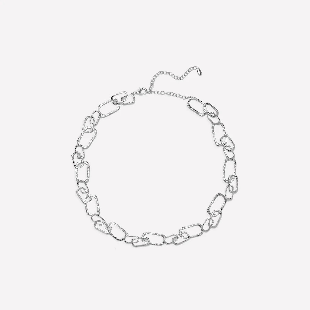 Roman Arc Silver Necklace | Retro Chic