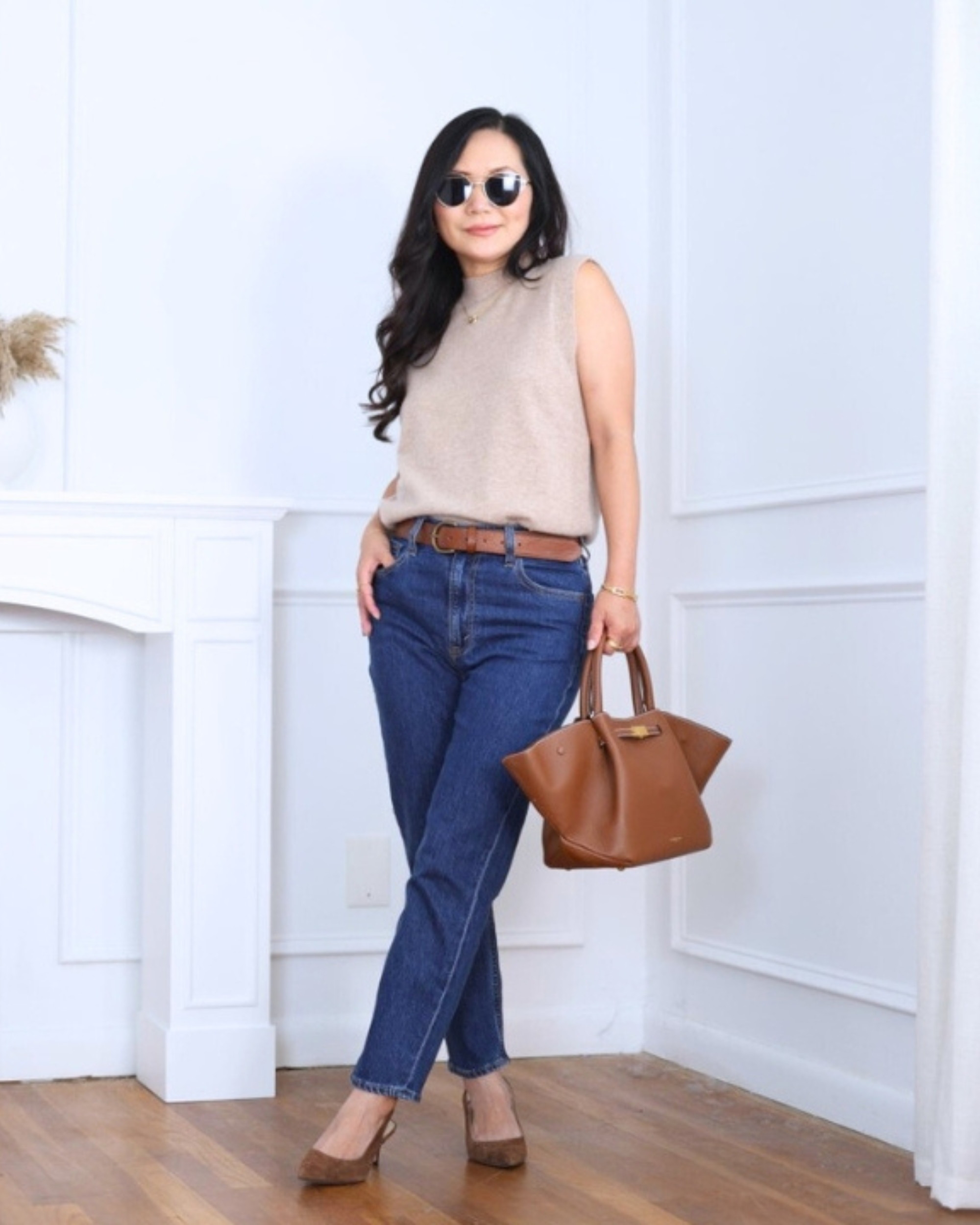 This mock neck top from Quince is such a clean, simple piece that always feels polished. I paired it with ankle jeans from Abercrombie for an easy outfit that’s relaxed but still put-together enough for everyday wear. I’m 5’2, wearing size S.

#LTKOver40 #LTKStyleTip #LTKPetite