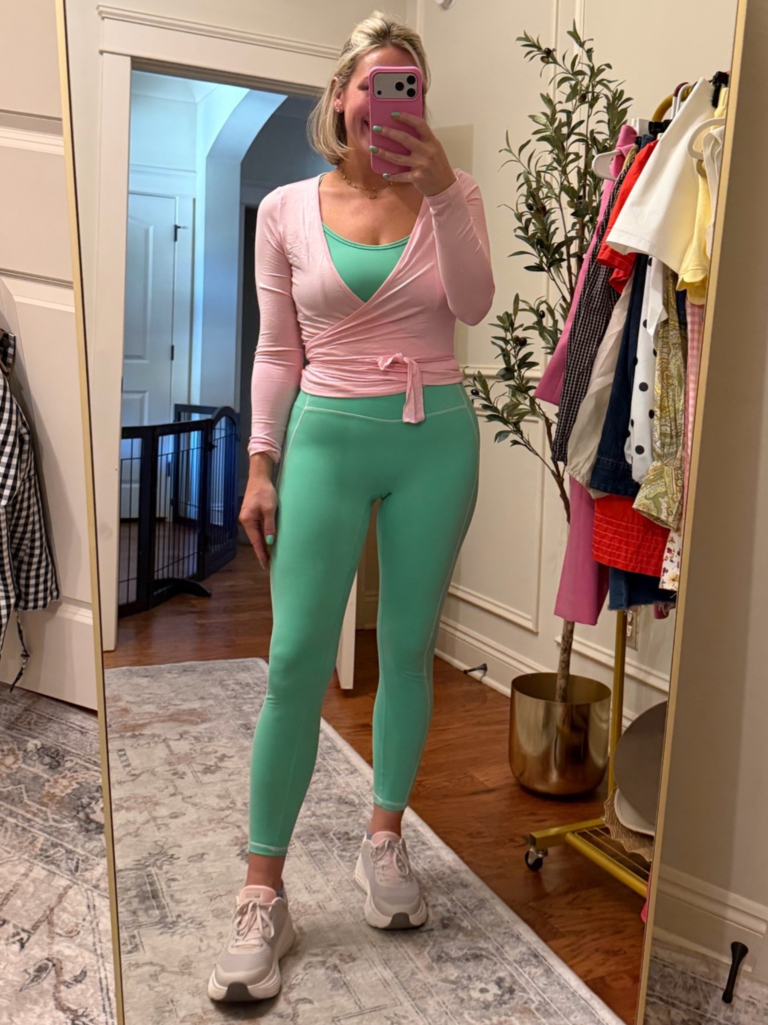 Amazon activewear 
Wearing size XS in pink top but need the small, medium in sports bra and small in leggings!

#LTKPetite #LTKActive #LTKootd