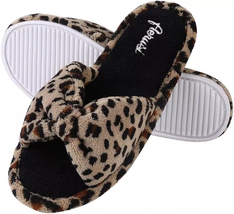  Aerusi Women Mink Fur Slide Sandal Indoor House Home Slipper |  Slippers