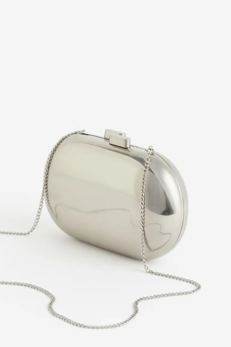 Metal Clutch Bag - Silver-colored - Ladies | H&M US | H&M (US)
