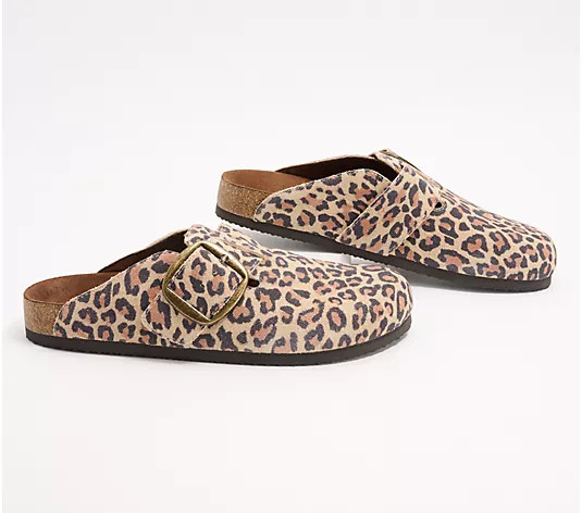 White Mountain Leather Buckle Clog -Big Easy - QVC.com | QVC