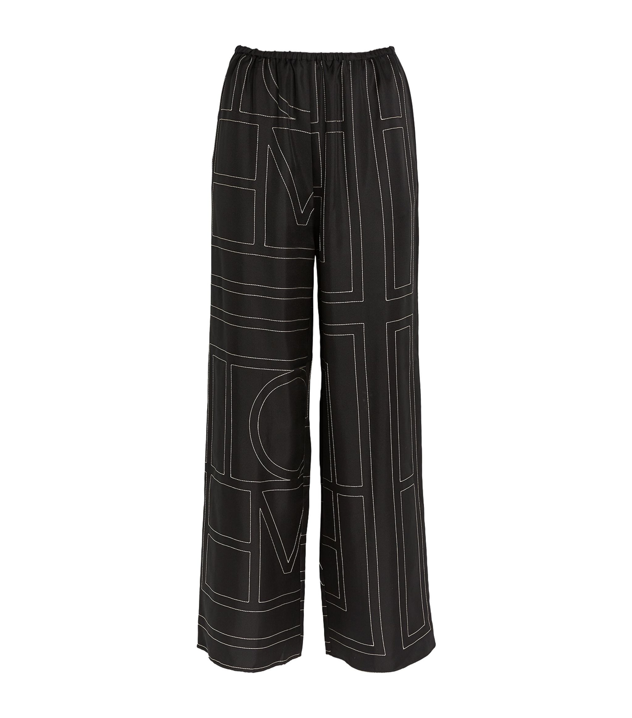 Silk Monogram Trousers | Harrods