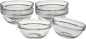 Luminarc Stackable 3 Inch Glass Pinch Bowl, Set of 6 | Amazon (US)