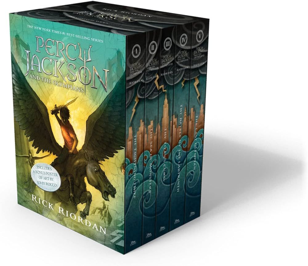 Percy Jackson and the Olympians 5 Book Paperback Boxed Set (w/poster) (Percy Jackson & the Olympi... | Amazon (US)