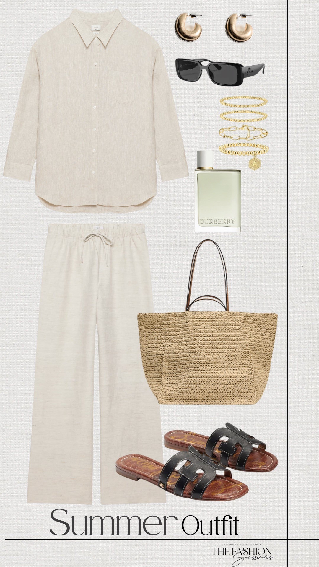 Summer Outfit | Linen set | Woven Tote Bag | Sam Edelman Sandals | 

#LTKSeasonal #LTKShoeCrush #LTKSummerEdit