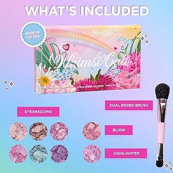 Petite ’N Pretty WhimsiCali Eyeshadow & Cheek Makeup Palette Kit for Kids, Tweens & Teens - Nat... | Amazon (US)