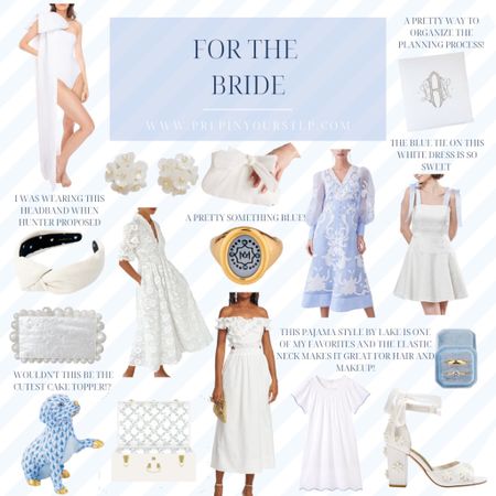 To celebrate the first installment of Wedding Wednesday blog posts I pulled together some items I’ve seen online that would be perfect for brides. Whether you are a bride or are looking for a gift for one hopefully you’ll find  this a fun addition! The blog post shares links to these items as well as the planning progress we’ve made so far. If you’re interested in reading the details of some of our selected vendors and what we’re working on next at www.PrepInYourStep.com!! 

#LTKunder100 #LTKunder50 #LTKwedding