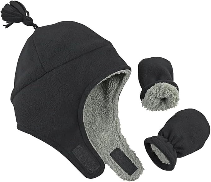N'Ice Caps Toddler Baby Winter Hat Mitten Set - Kids Boys Girls Gloves Fleece Sherpa Lined | Amazon (US)