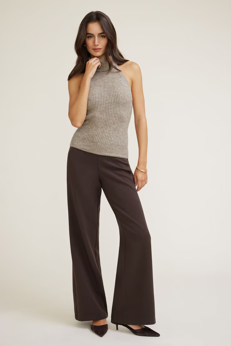 Mock Neck Sweater Halter Top | Dynamite Clothing