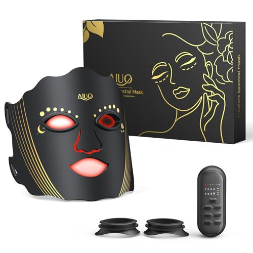 Red Light Therapy for Face, Led Face Mask Light Therapy with Rechargeable Remote, LED Face Mask Light Therapy at Home, Comfortable Red Light Therapy Mask | Amazon (US)