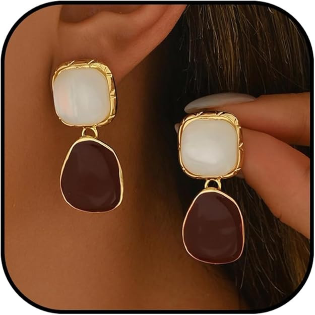 Burgundy Earrings Red Bow Earring Heart Earrings for Women Statement Jewelry Accessories Romantic... | Amazon (US)