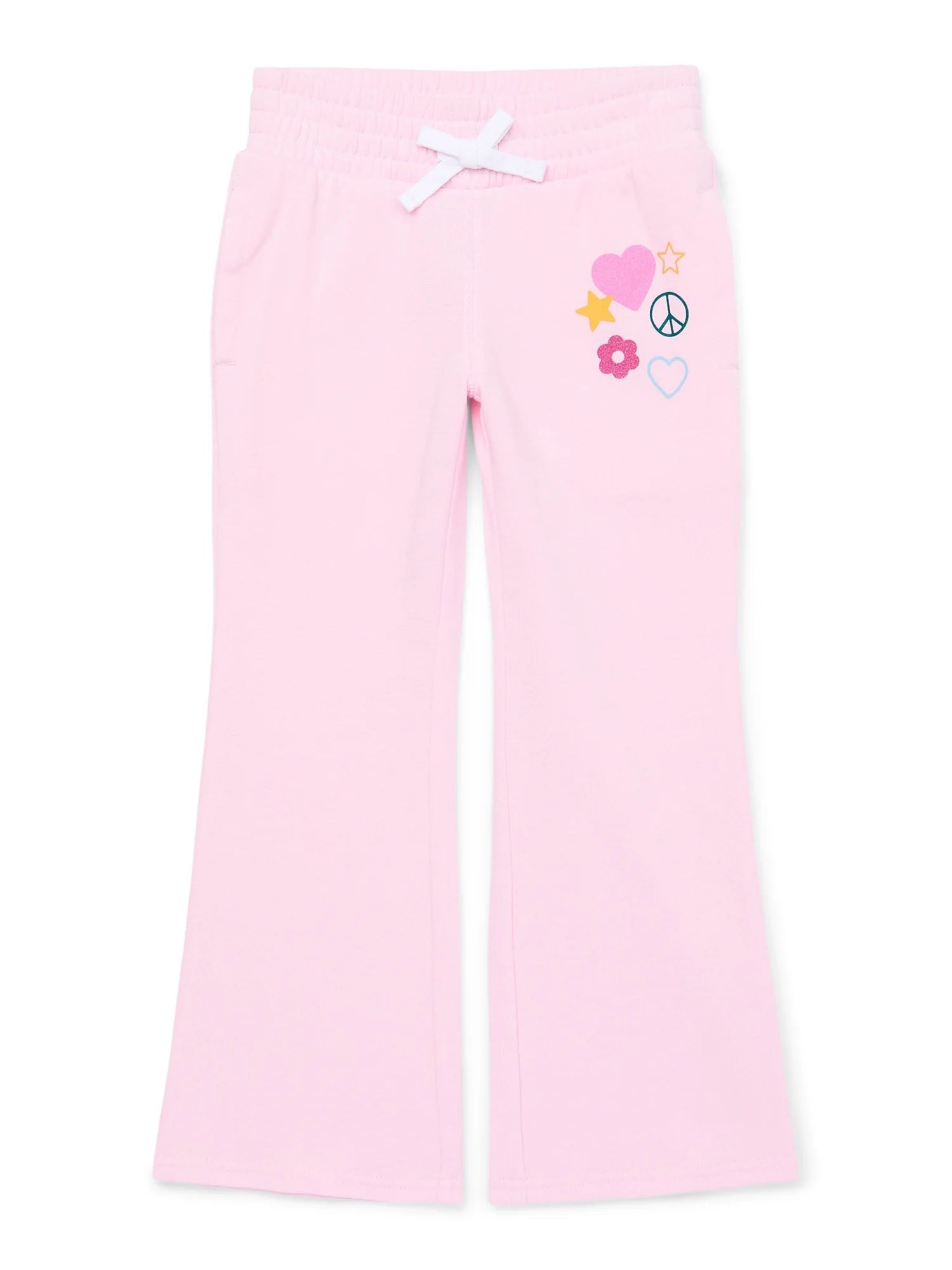 Wonder Nation Girls Fleece Flare Pants, Sizes 4-18 & Plus | Walmart (US)