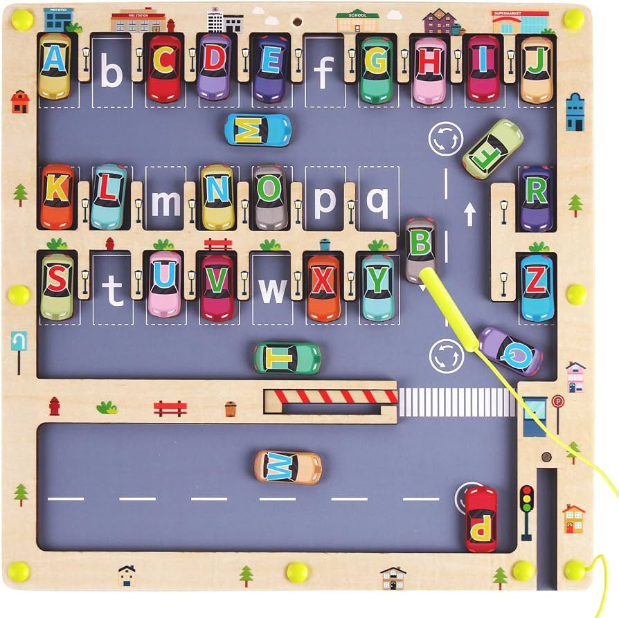 Magnetic Alphabet Maze Letter Puzzle for Fun Learning, Montessori Educational Toy for 3 4 5 Year ... | Amazon (US)