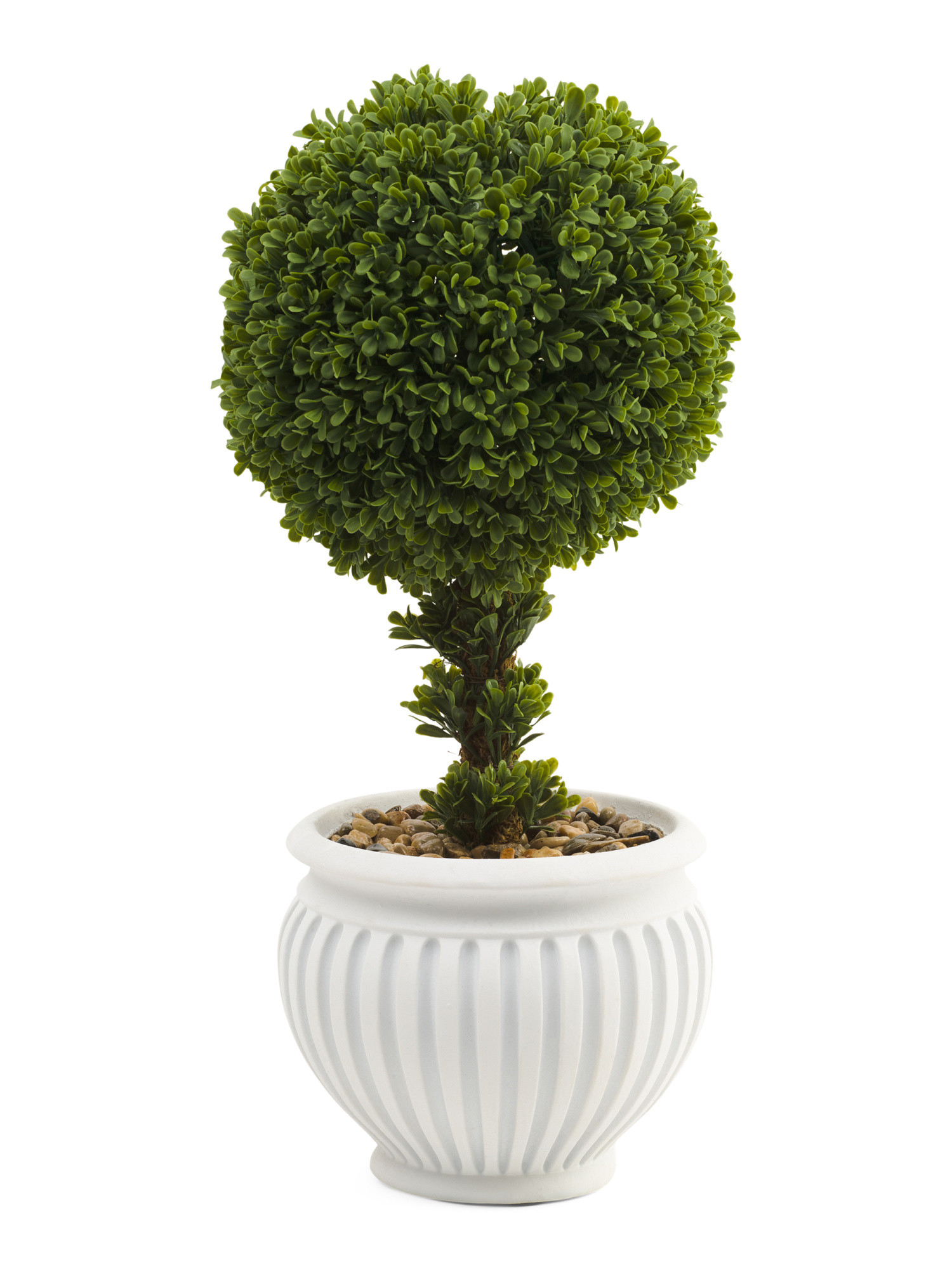 20.5in Single Ball Topiary In Magnesium Oxide Pot With Rocks | Plants & Planters | Marshalls | Marshalls