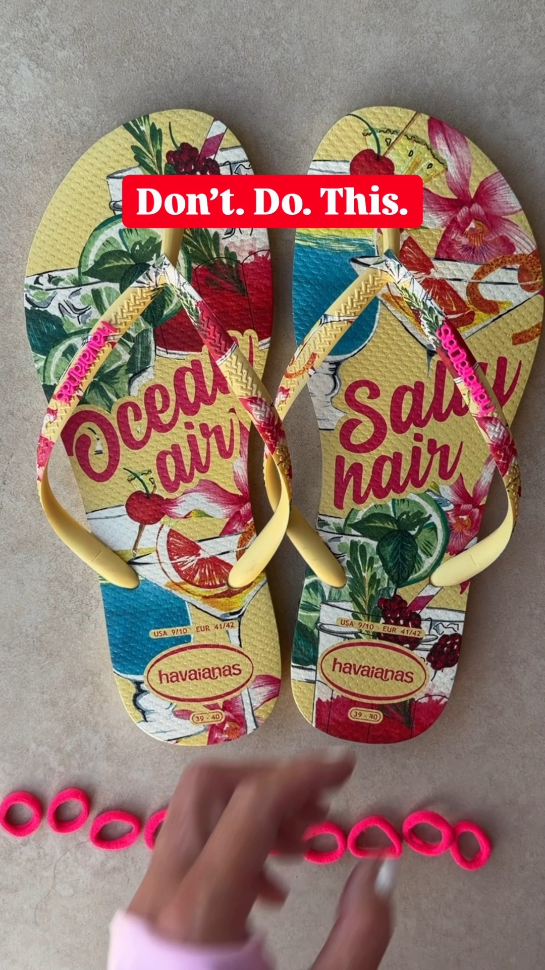 THE way to wear flip flops as sandals 🤭 Yes or no ?

Add hair ties 🤗🩴

#LTKTravel #LTKFindsUnder50 #LTKU