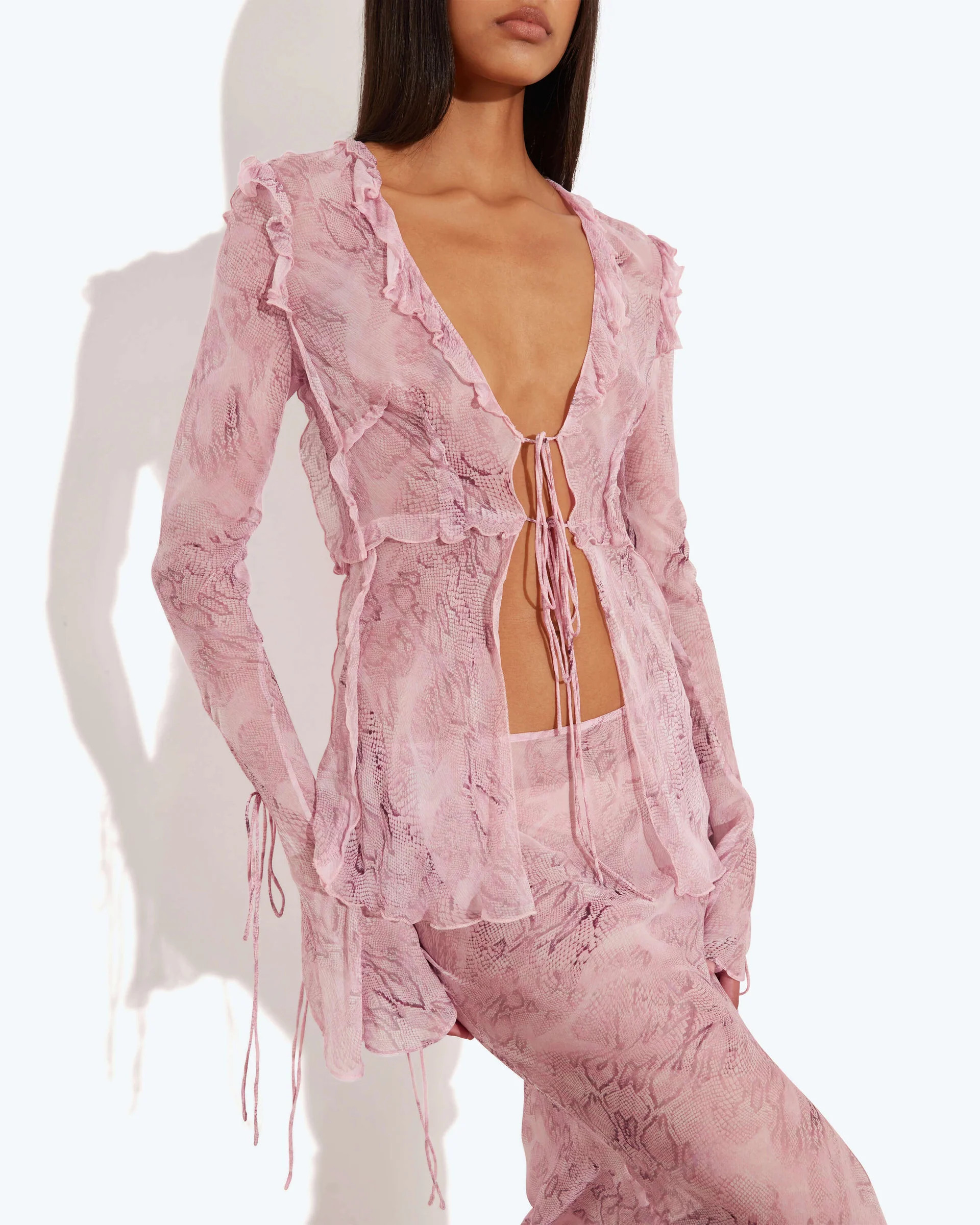 COBRA BLOUSE PINK | Rat & Boa