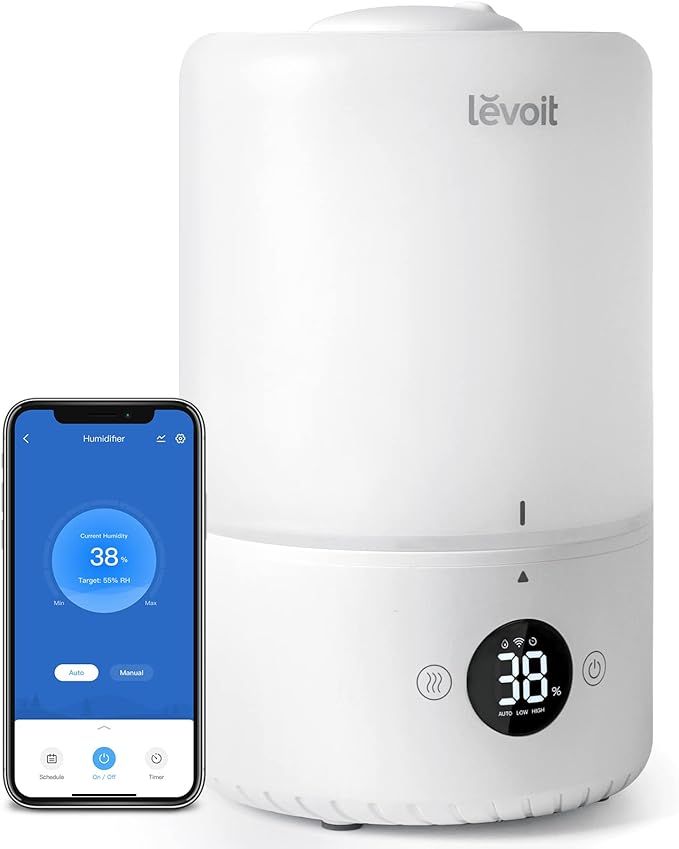 LEVOIT Smart Cool Mist Humidifiers for Bedroom, Top Fill Essential Oil Diffuser with Sensor, Auto... | Amazon (US)