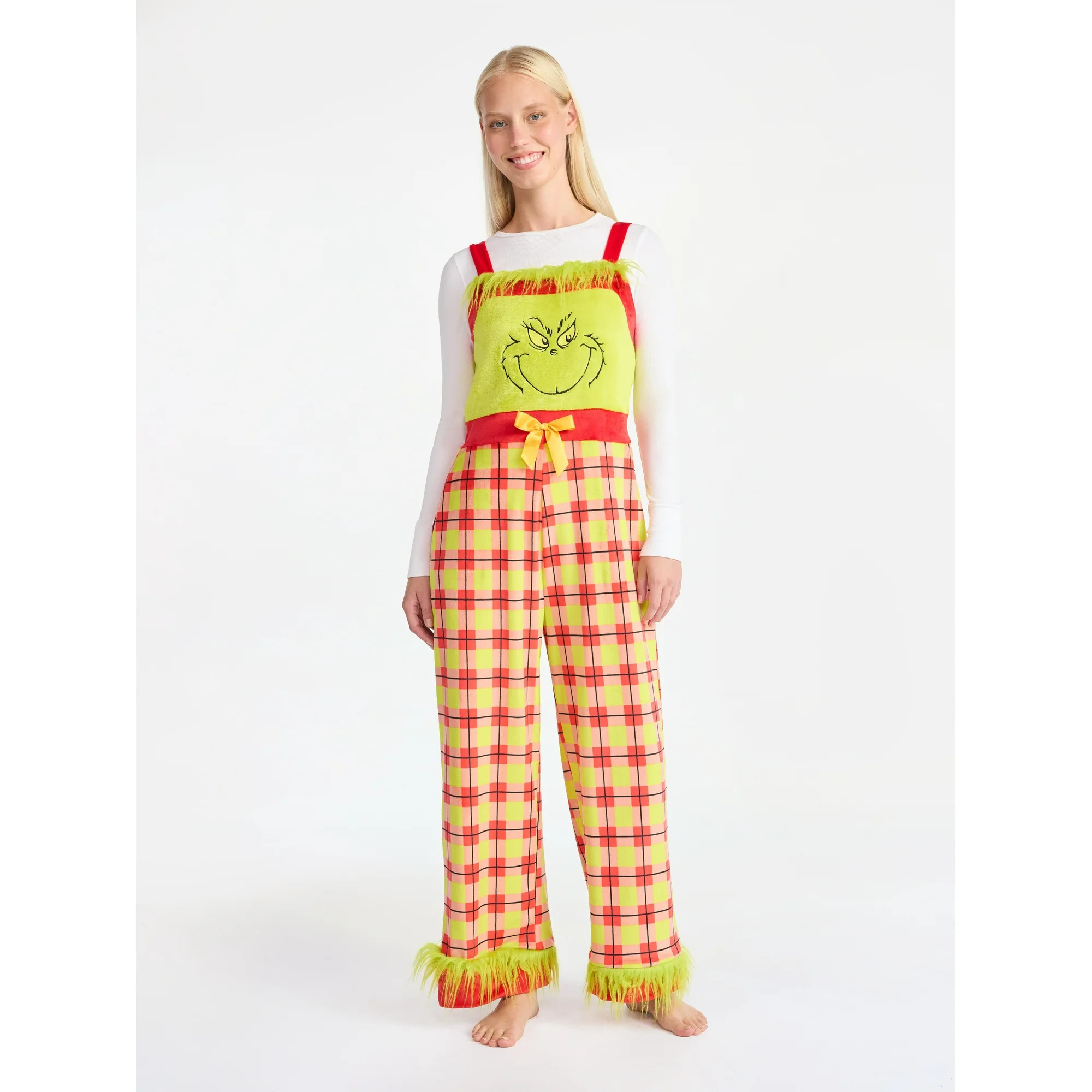 Dr. Seuss Grinchmas Women's Plaid Jumpsuit, Sizes XXS-XXL - Walmart.com | Walmart (US)