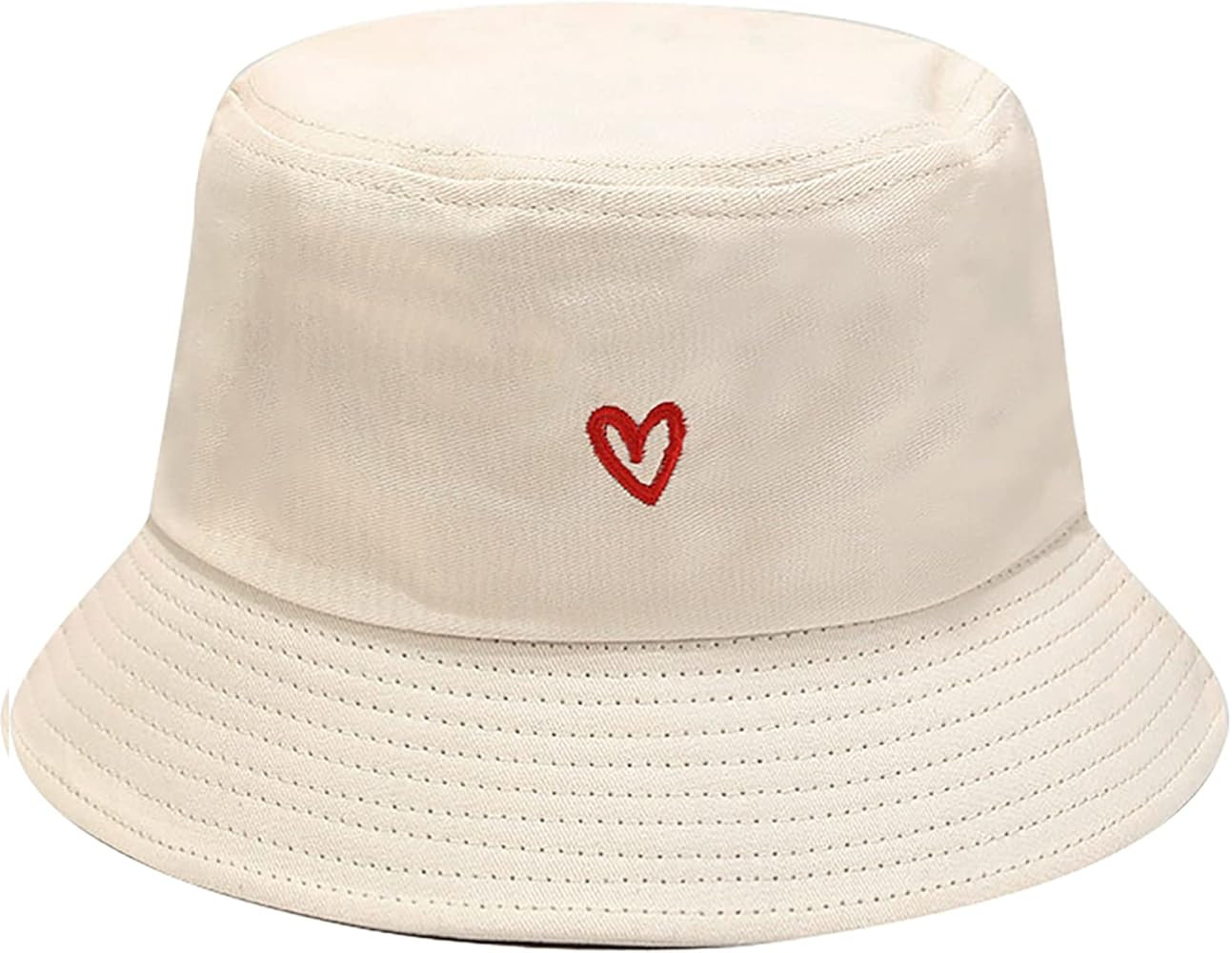 XYIYI Fashion Embroidery Bucket Hat Cotton Beach Fisherman Hats for Women Girls | Amazon (US)