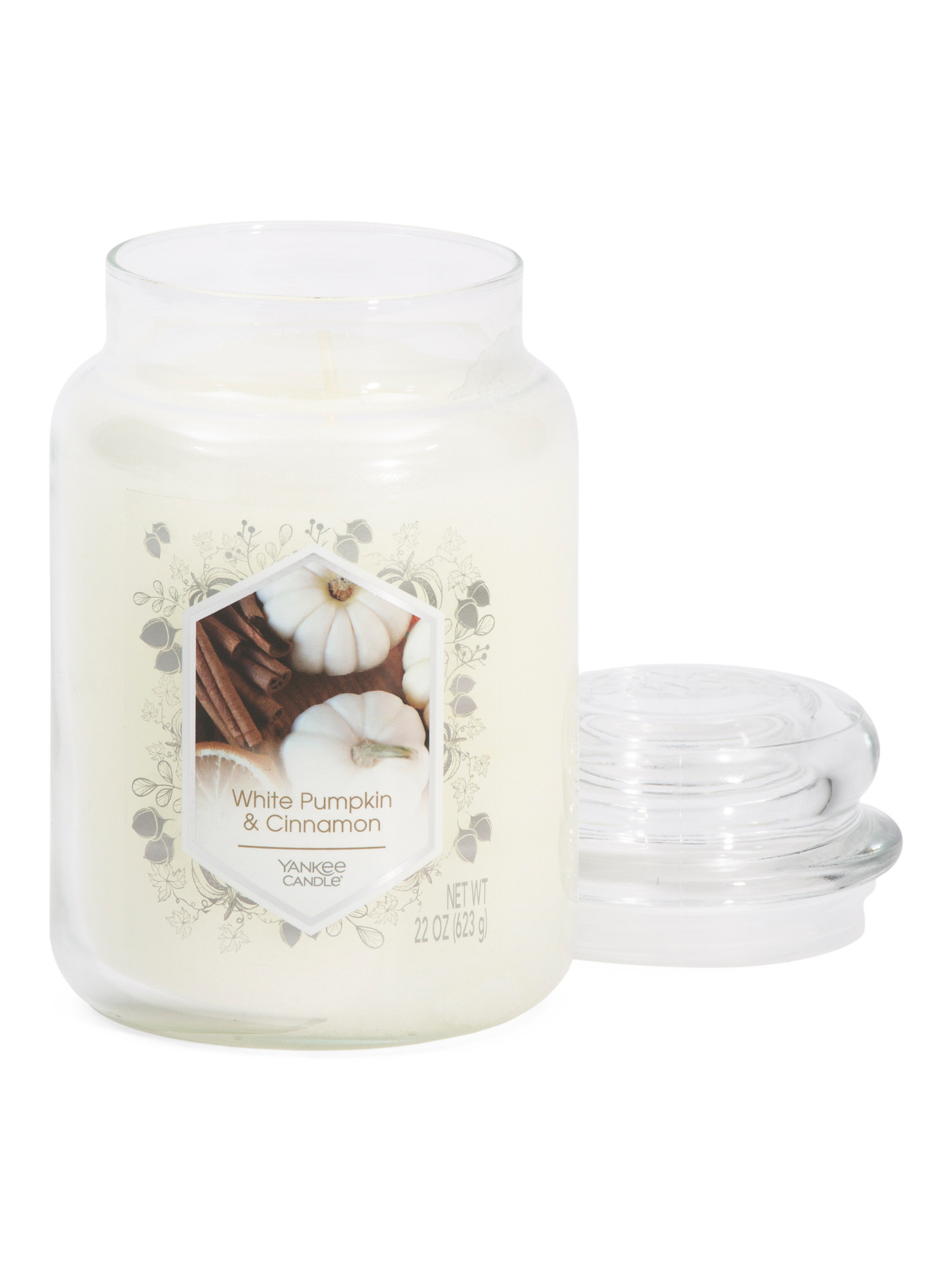 22oz Large Pumpkin &amp; Cinnamon Candle | TJ Maxx